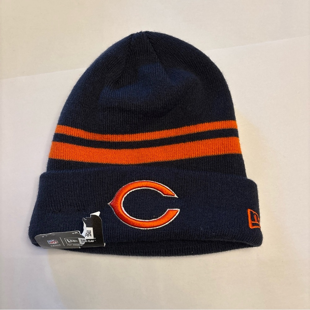 New Era Chicago Bears Knit Beanie - Navy and Orange